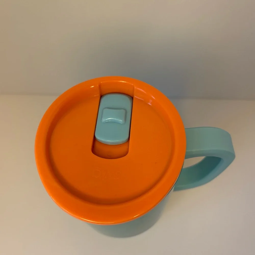Swig Life Mega Mug with Handle Insulated Tumbler Lid Straw 40 oz Teal Coral EUC - Picture 11 of 16